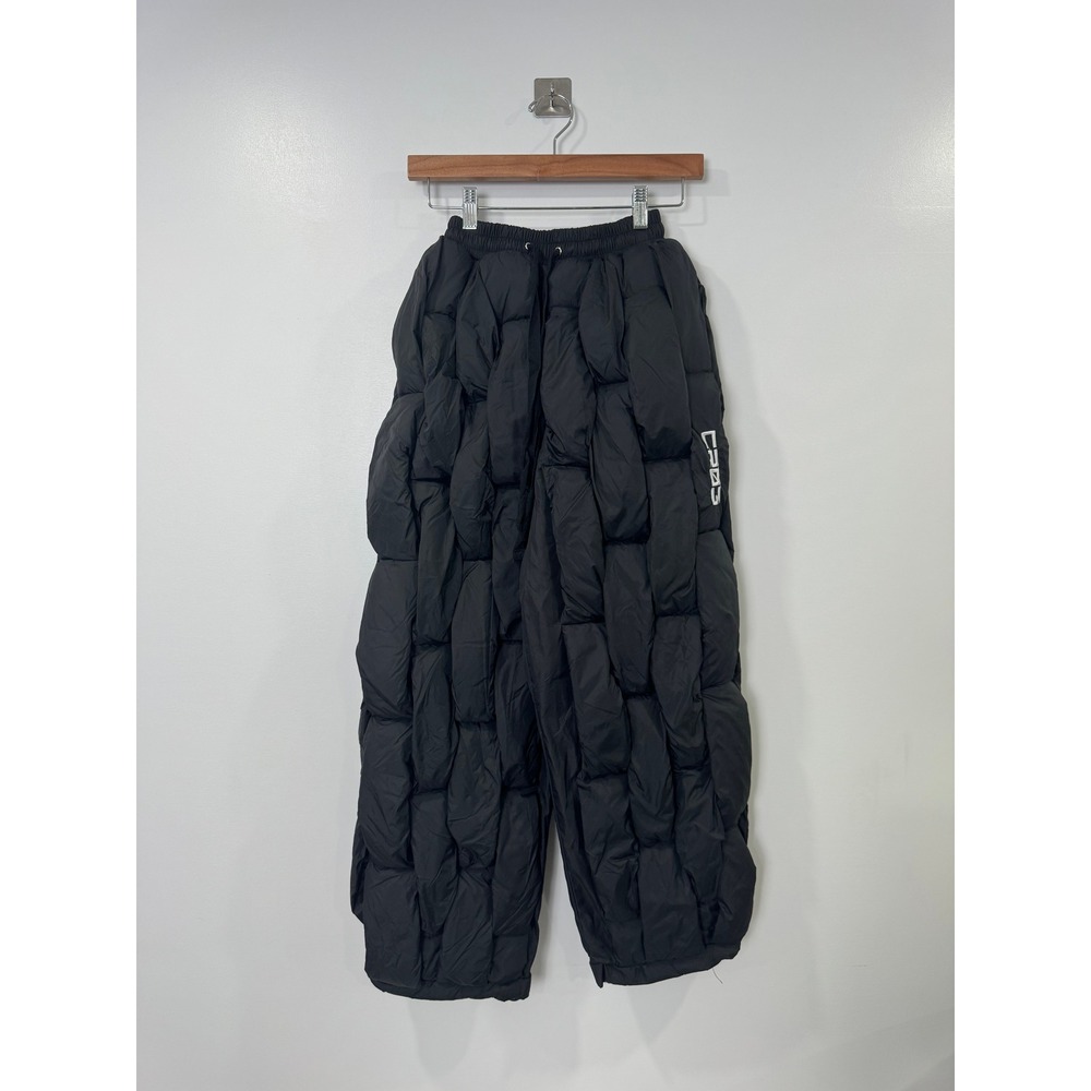 Cristian Zerotre Women Black Puffer Pants CR03 Quilted Streetwear XS